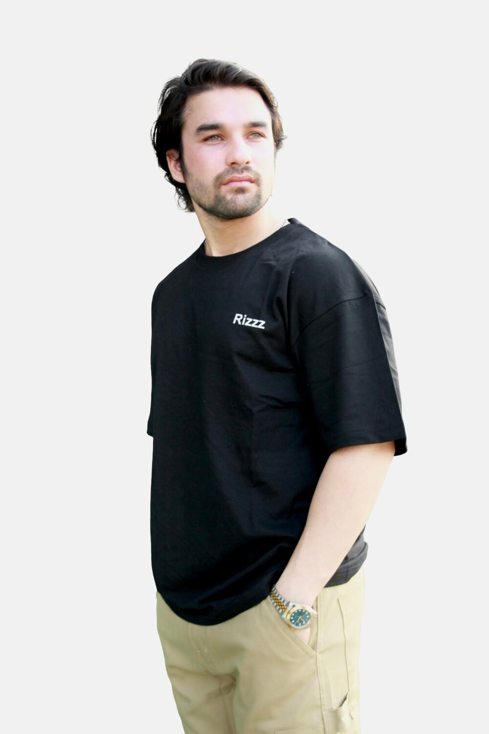 Oversized graphic T-Shirt black color - Image 4