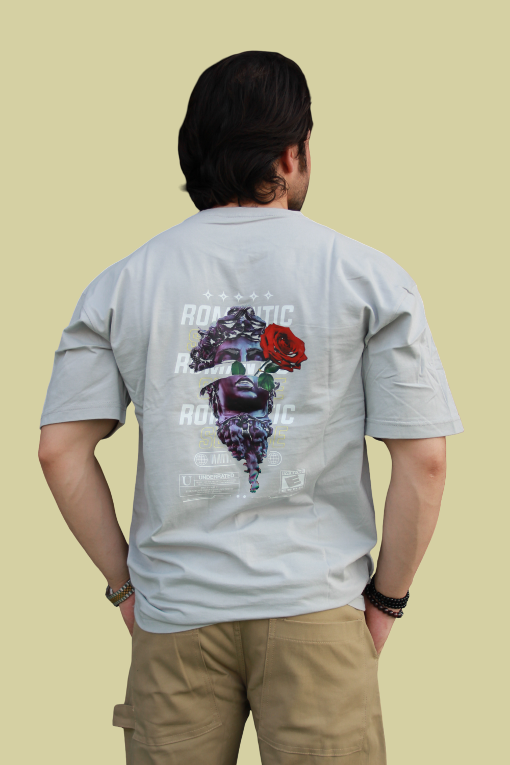 Oversized graphic T-Shirt grey color