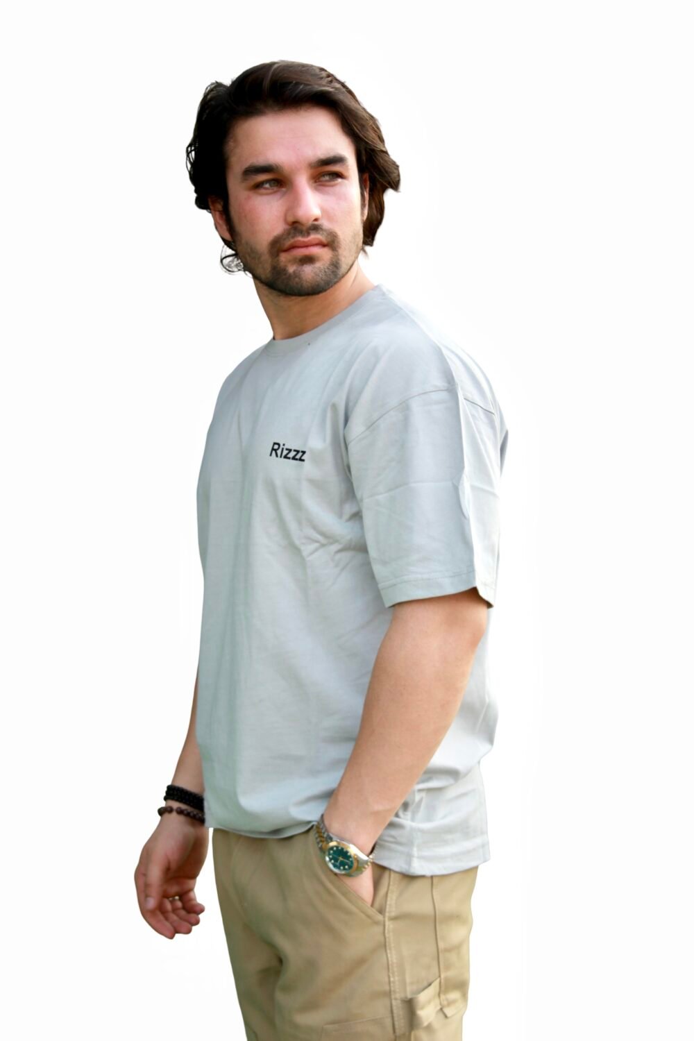 Oversized graphic T-Shirt grey color - Image 4